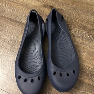 Navy Blue Women's Flat Crocs